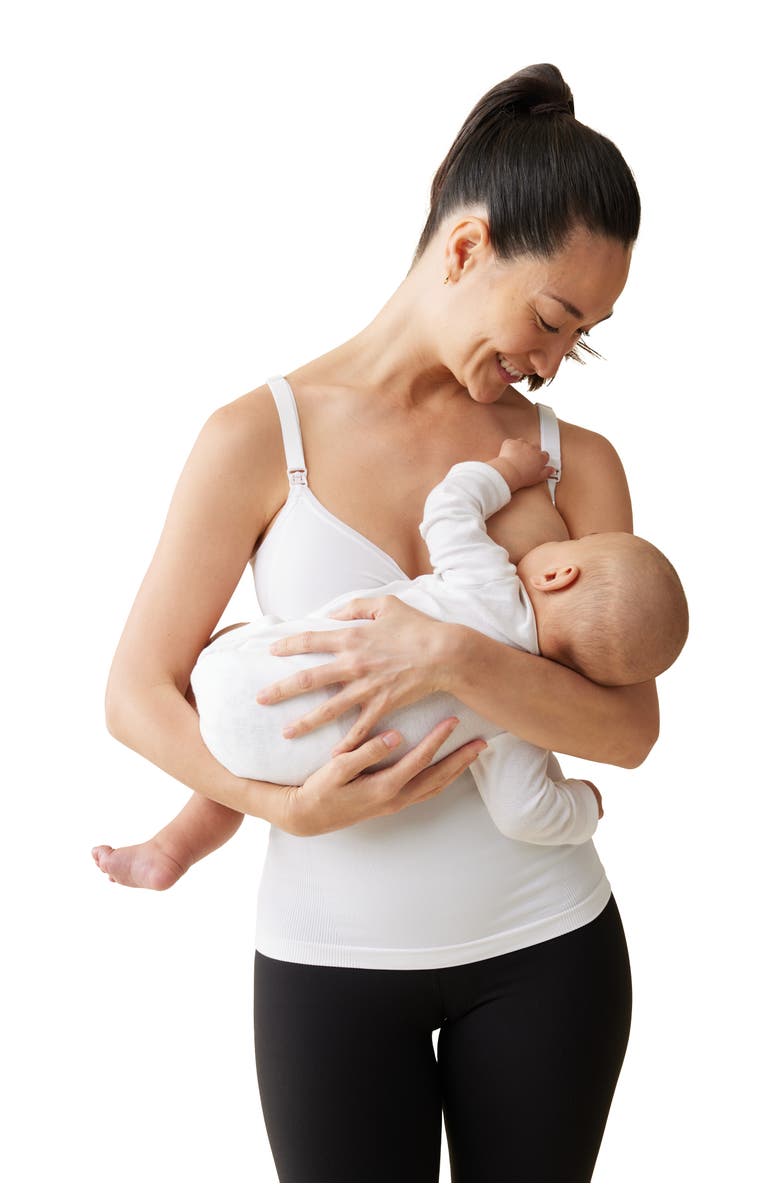 Ingrid & Isabel Postpartum Shaping Cami Bundle, Alternate, color, Black/White