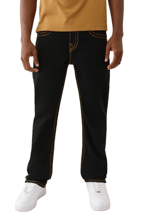 Ricky Super T Flap Straight Leg Jeans (2SB Black Rinse) (Regular & Big)