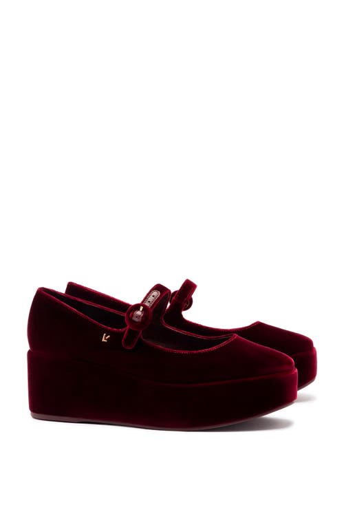Larroude Larroudé Blair Flatform In Wine