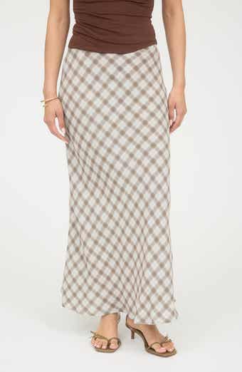 Blu Pepper Print Midi Skirt