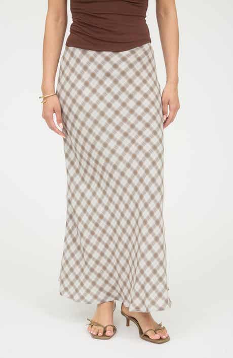 Blu Pepper Print Midi Skirt