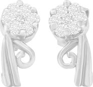 Haus of Brilliance 14K White Gold 1/2 Ct Round Diamond Earrings