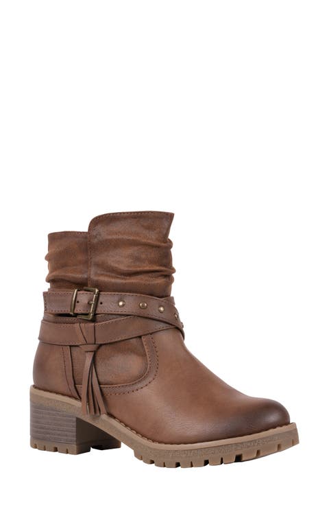 Pauline Faux Leather Moto Bootie