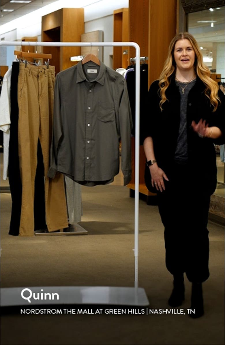 Draped Twill Button-Up Shirt, sales video thumbnail