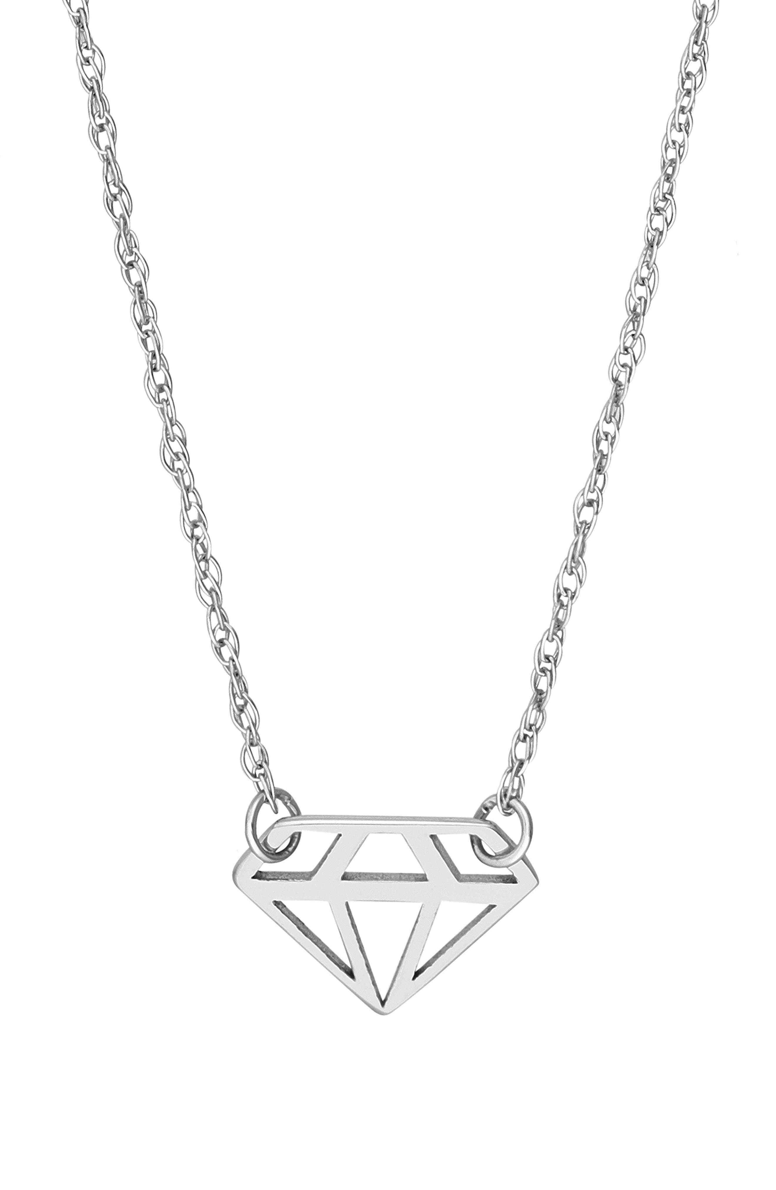 HAWLEY ST Diamond Cutout Pendant Necklace (Women) | Nordstromrack
