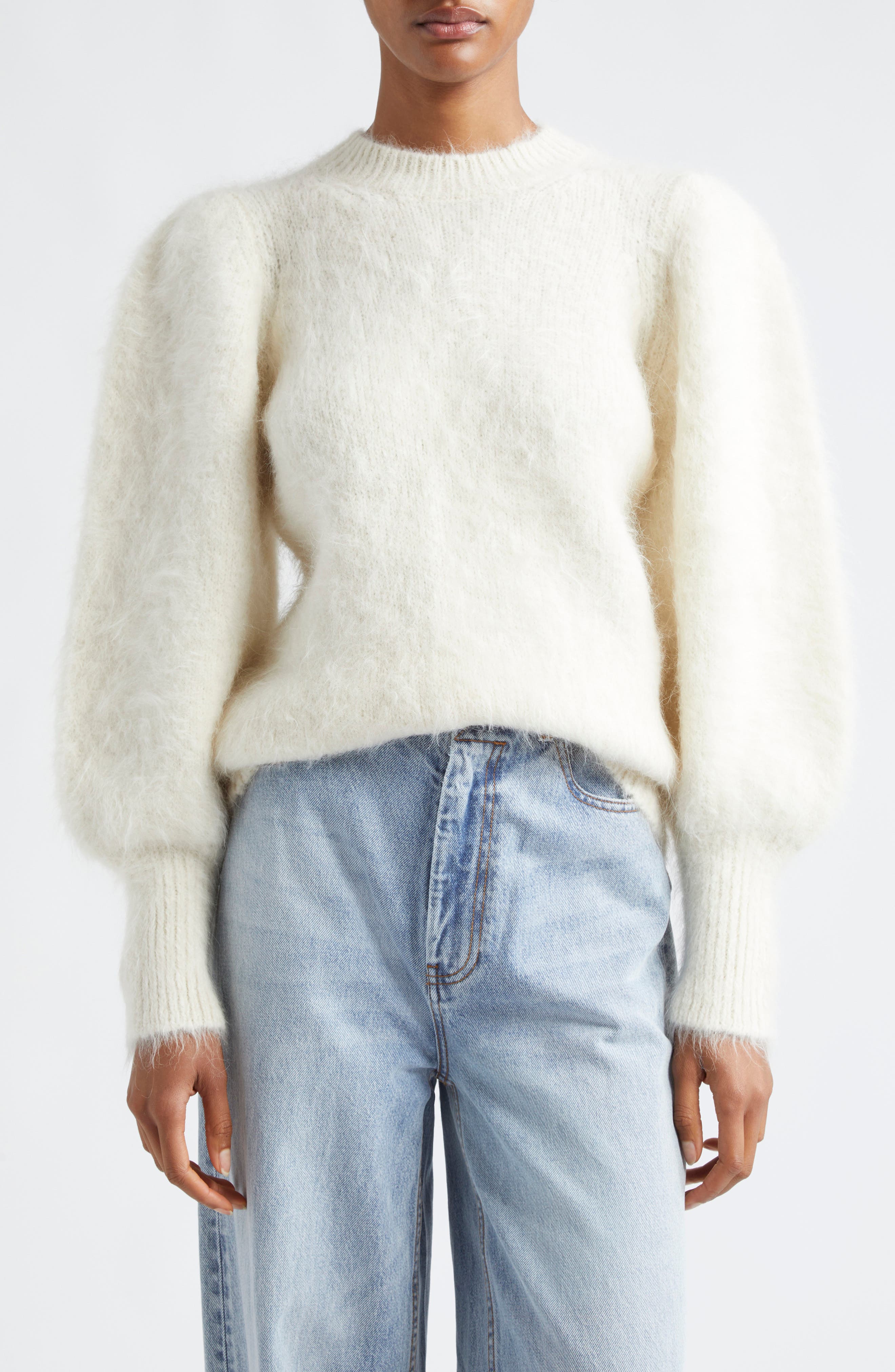 MILLE Maya Blouson Sweater in White 