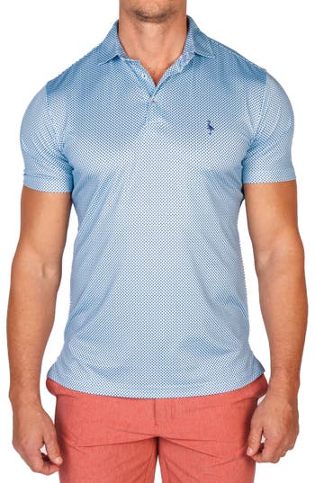 Tailorbyrd Mini Dots Performance Golf Polo In Blue