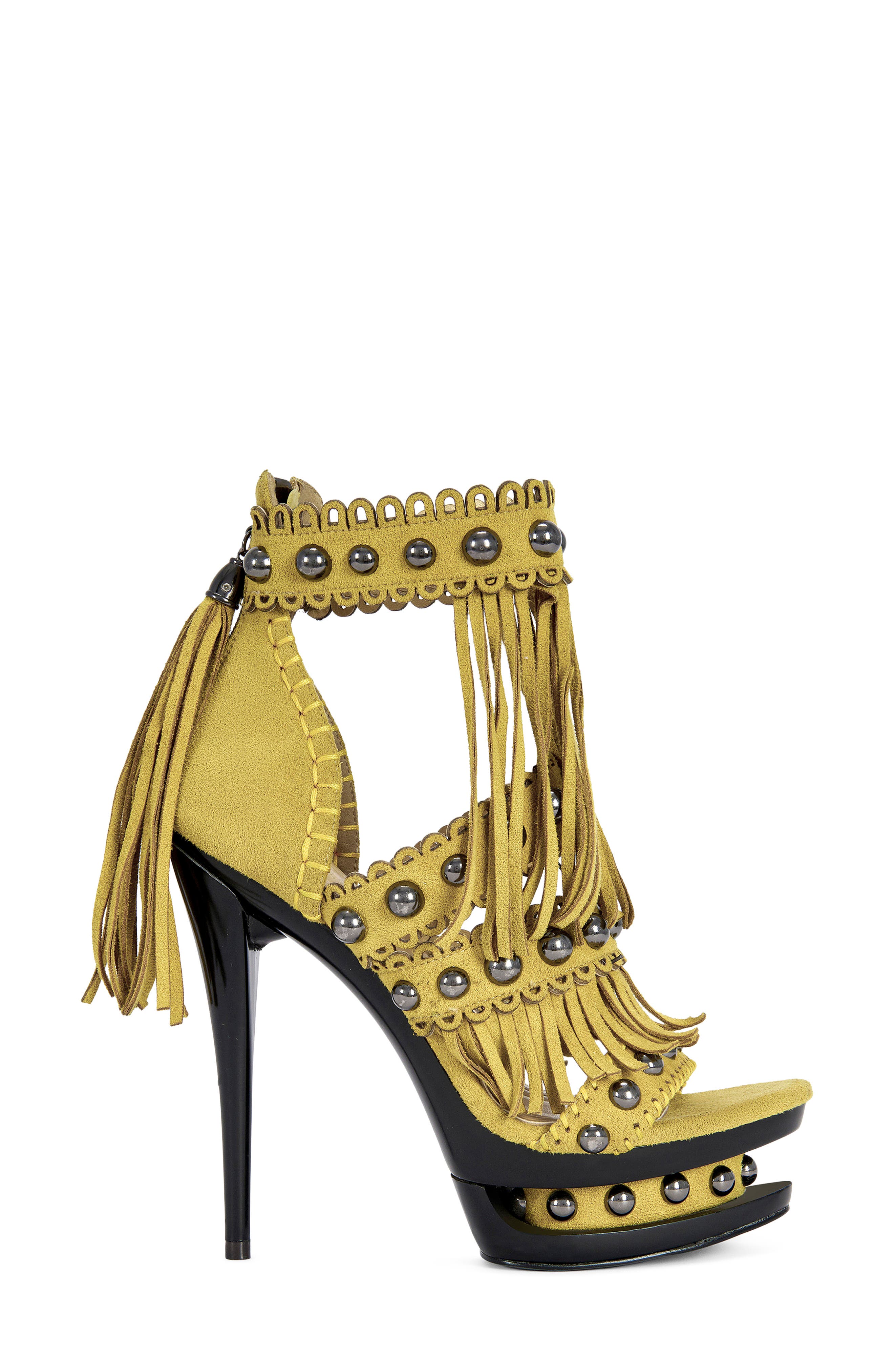 AZALEA WANG Marova Ankle Strap Sandal, Alternate, color, Mustard