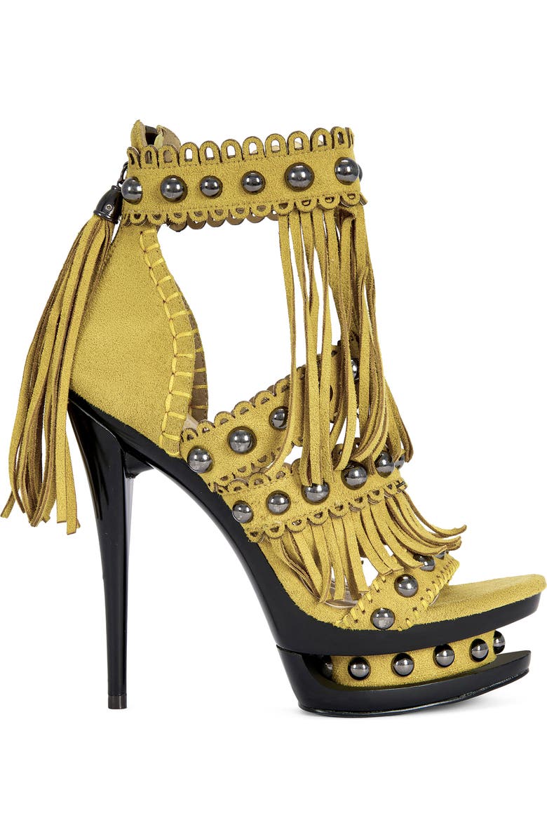 AZALEA WANG Marova Ankle Strap Sandal, Alternate, color, Mustard