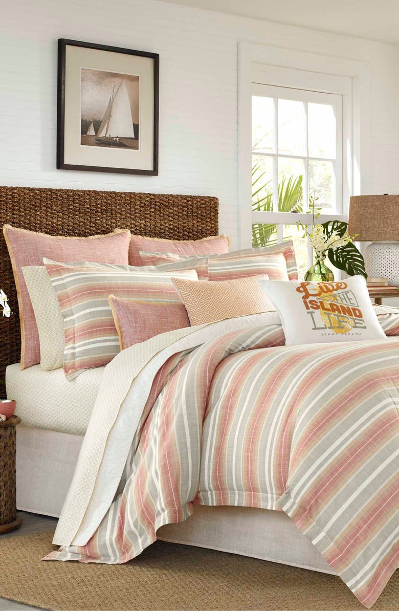 Tommy Bahama Sunset Stripe Euro Pillow Sham, Alternate, color, 