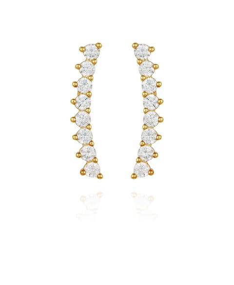 Cubic Zirconia Ear Climbers