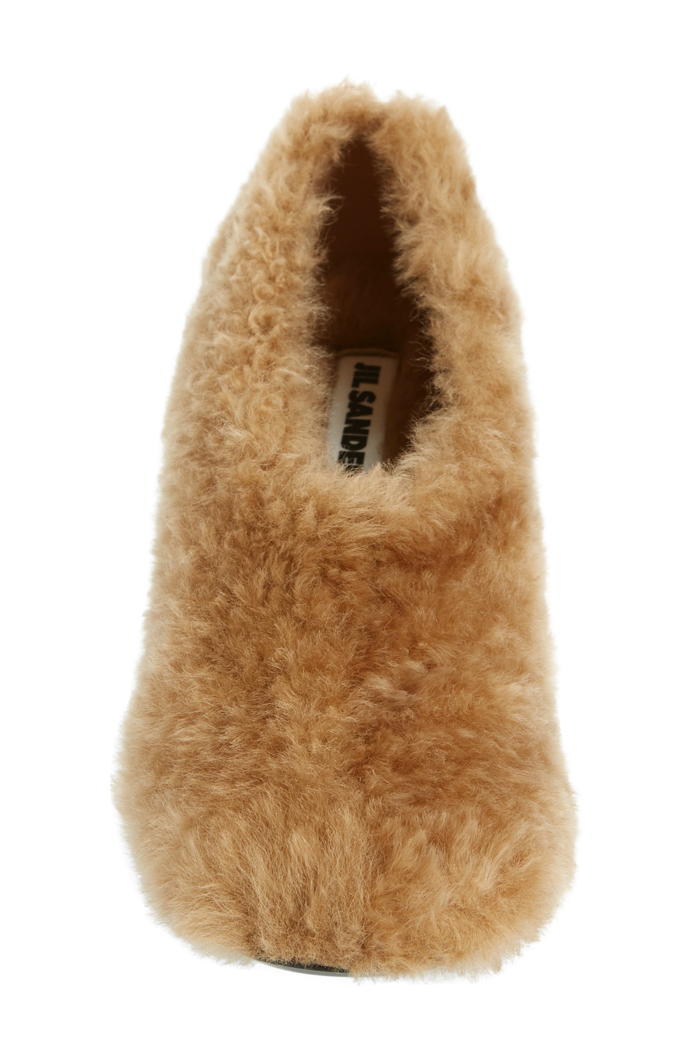 Jil Sander Bulb Genuine Shearling Pump, Alternate, color, 