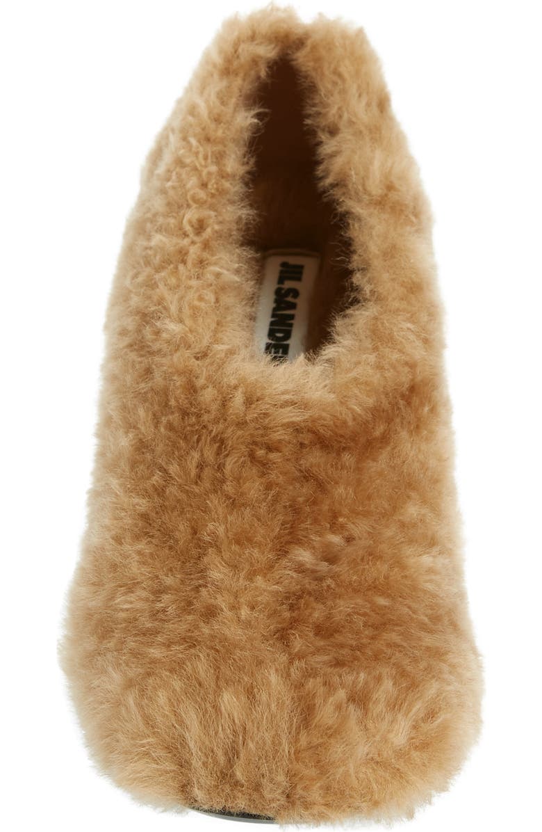 Jil Sander Bulb Genuine Shearling Pump, Alternate, color,