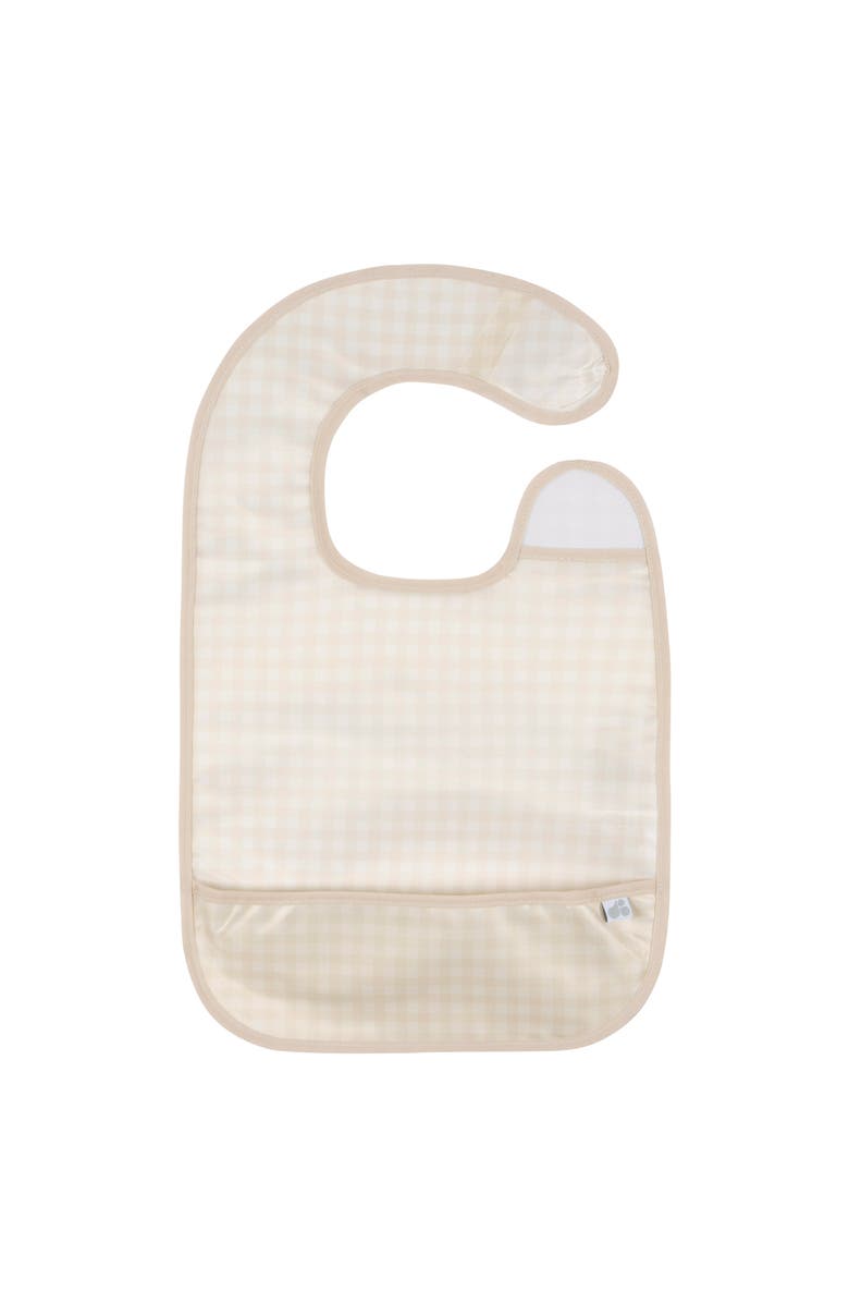 Just Born 2-Pack Wipeable Bibs, Alternate, color, Tan Gingham