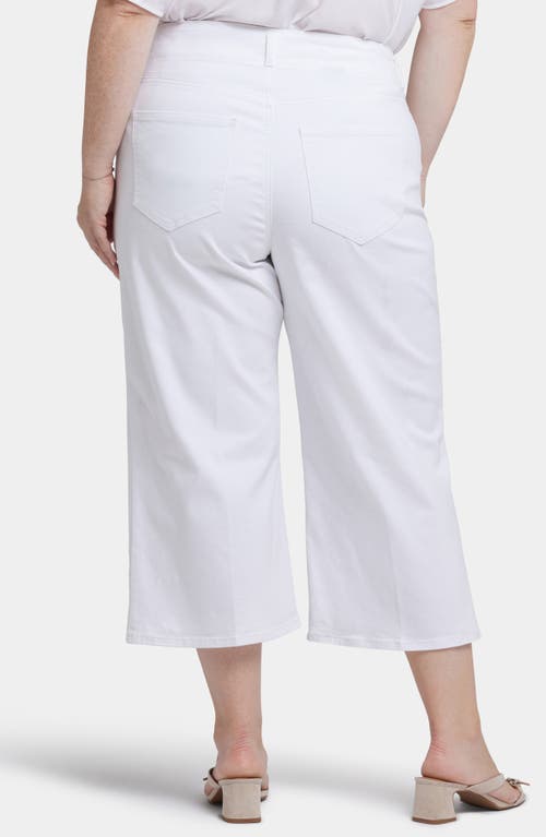 Nydj Brigitte High Waist Wide Leg Capri Jeans In Optic White