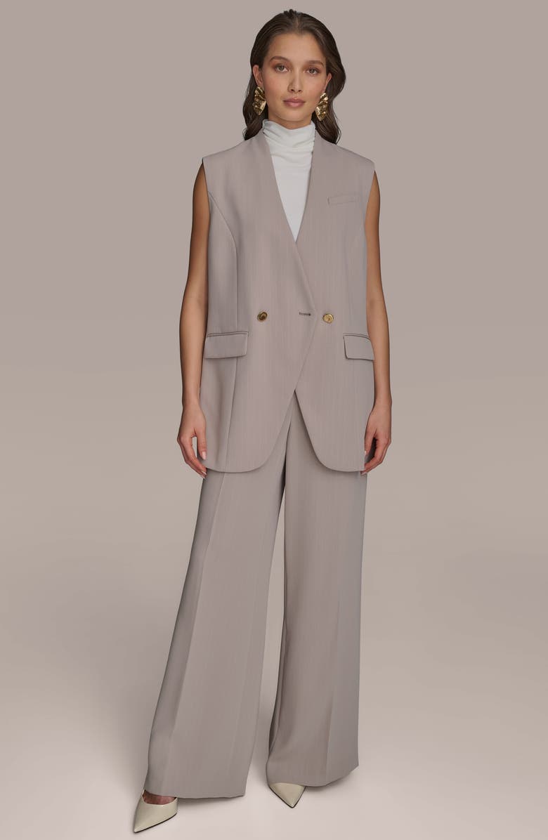 Donna Karan New York Pinstripe Double Breasted Vest, Alternate, color, 