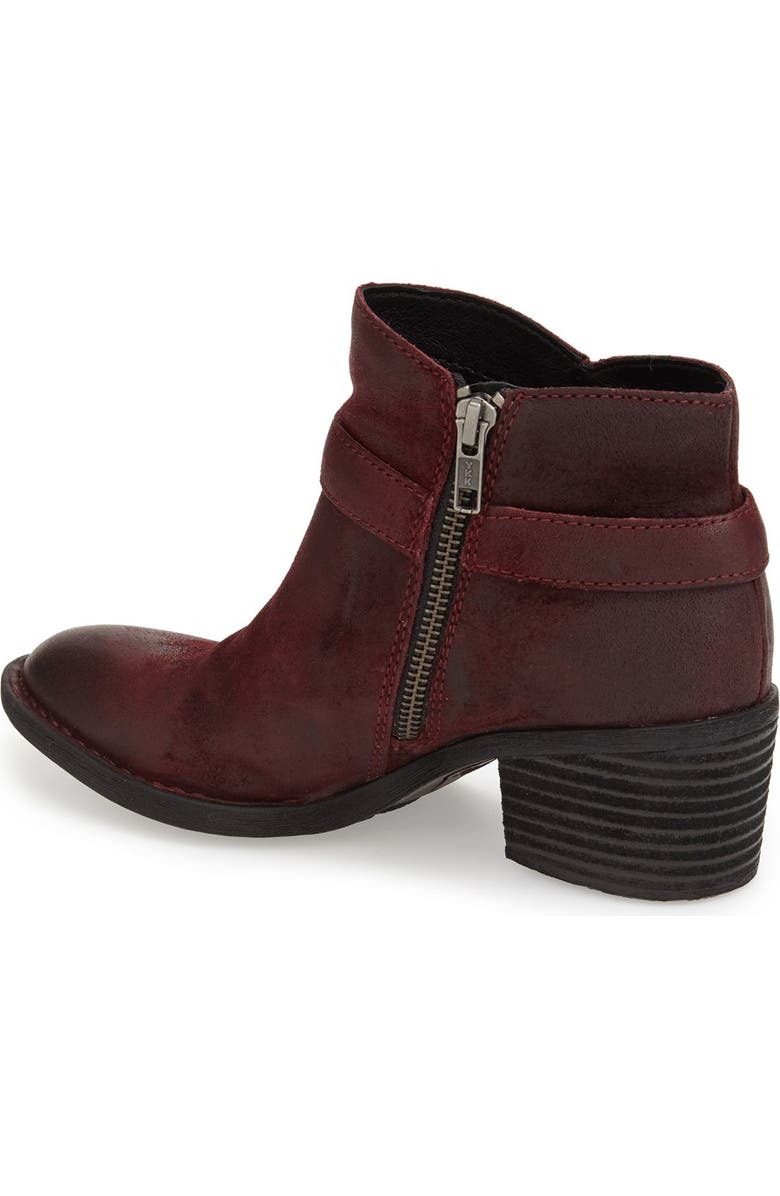 Børn 'Adia' Block Heel Bootie, Alternate, color, Amarena Distress Leather