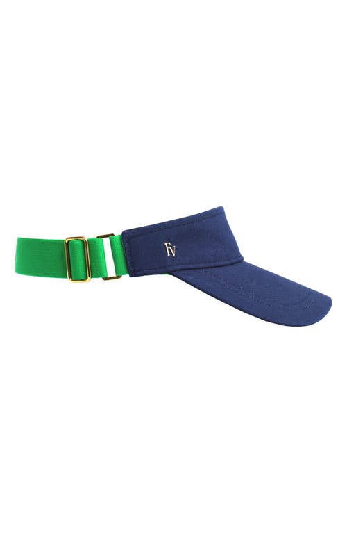 Frances Valentine Logo Hardware Visor In Blue