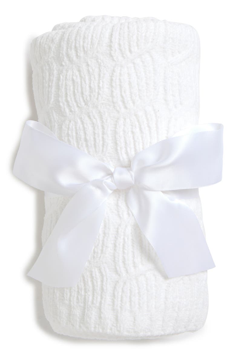 So Soft Chenille Blanket, Main, color, WHITE