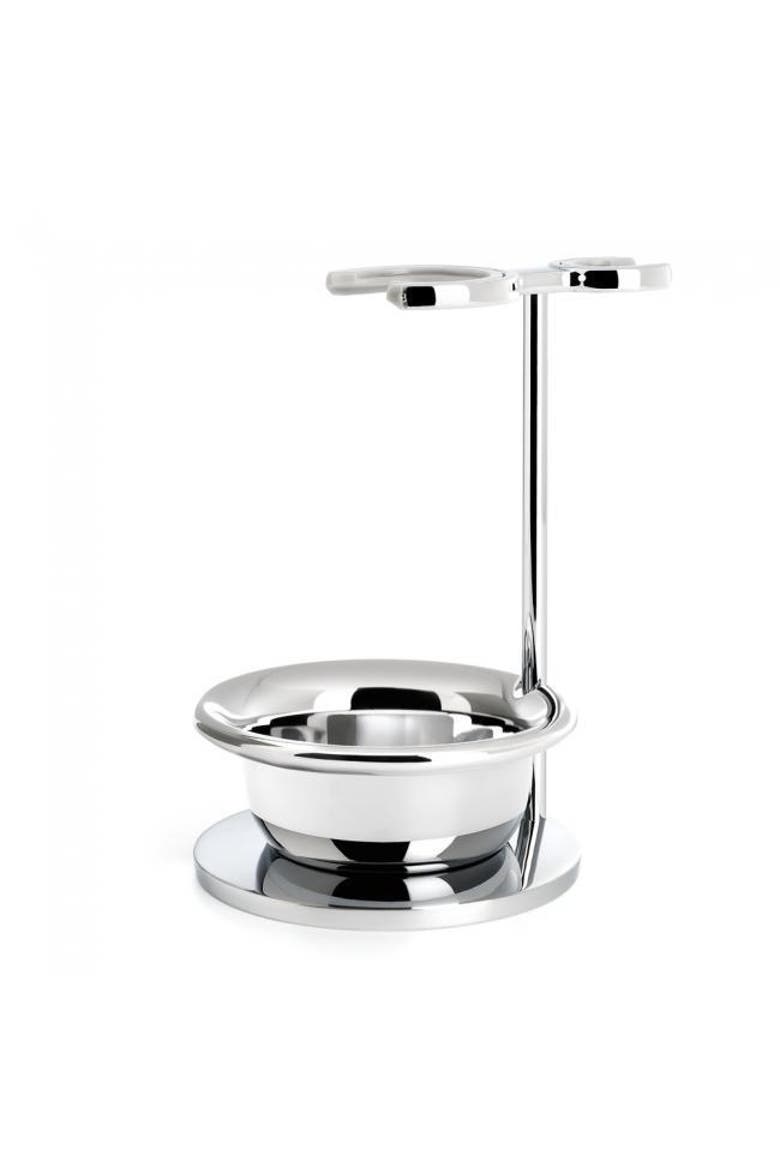 Vivo & Rytmo Chrome Shaving Set Stand w/Bowl, Main, color, Chrome finish