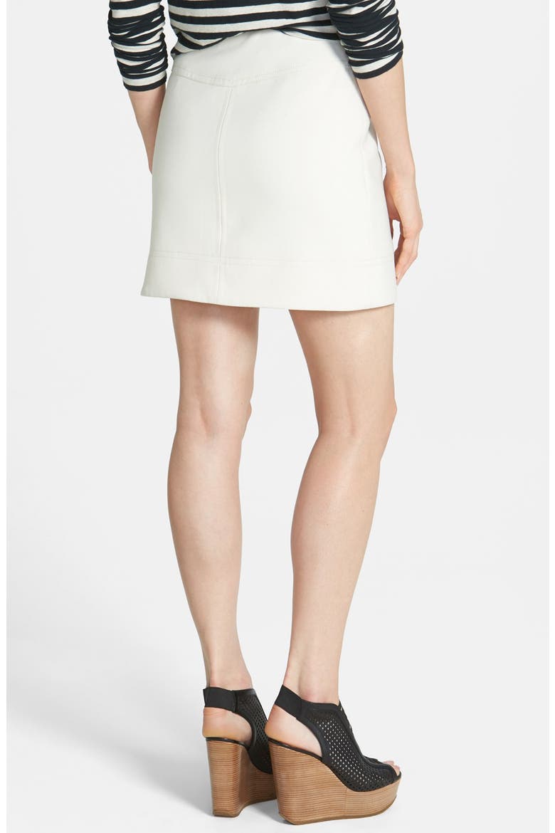 'Eva' Hardware Detail Stretch Miniskirt, Alternate, color, ANTIQUE WHITE