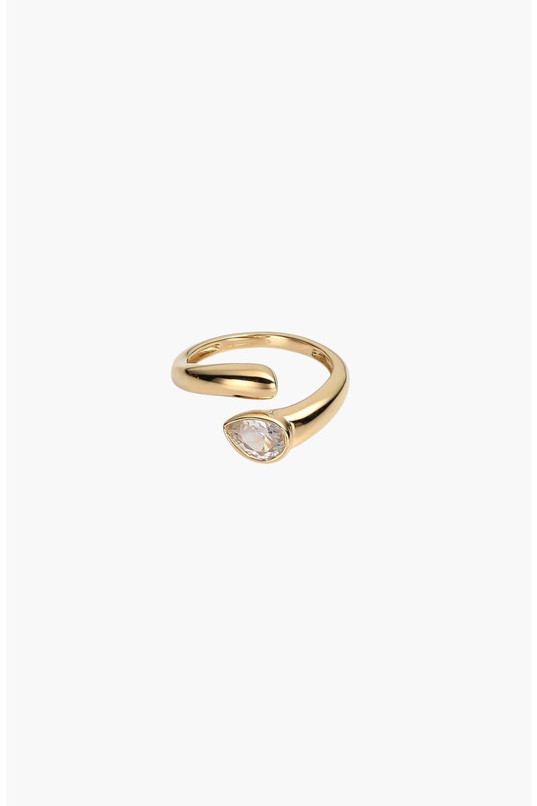 Lab Grown Sapphire Pear Ellipse Ring, Main, color, Yellow Gold Vermeil