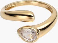 Aurate New York Lab Grown Sapphire Pear Ellipse Ring