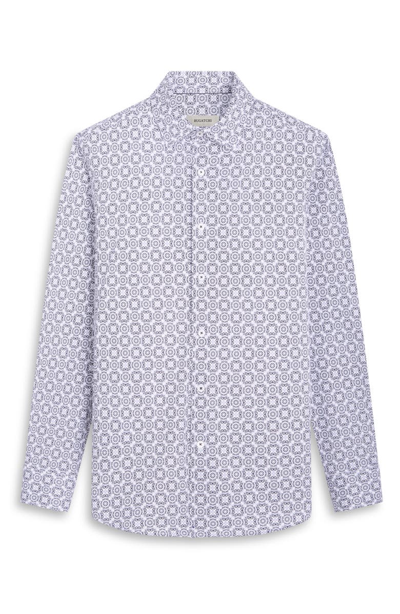 Bugatchi James OoohCotton<sup>®</sup> Mandala Print Button-Up Shirt, Alternate, color, Black