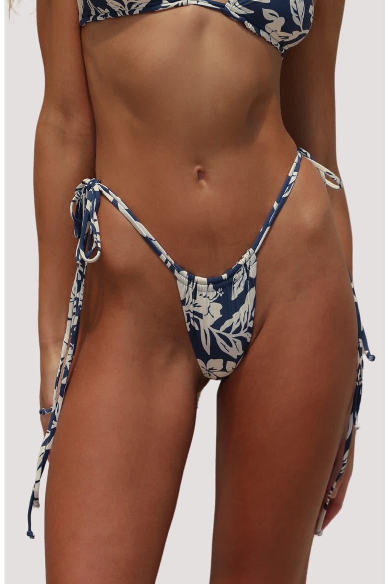 Seraya Strappy Side Tie Bikini Bottom, Main, color, HIBISCO