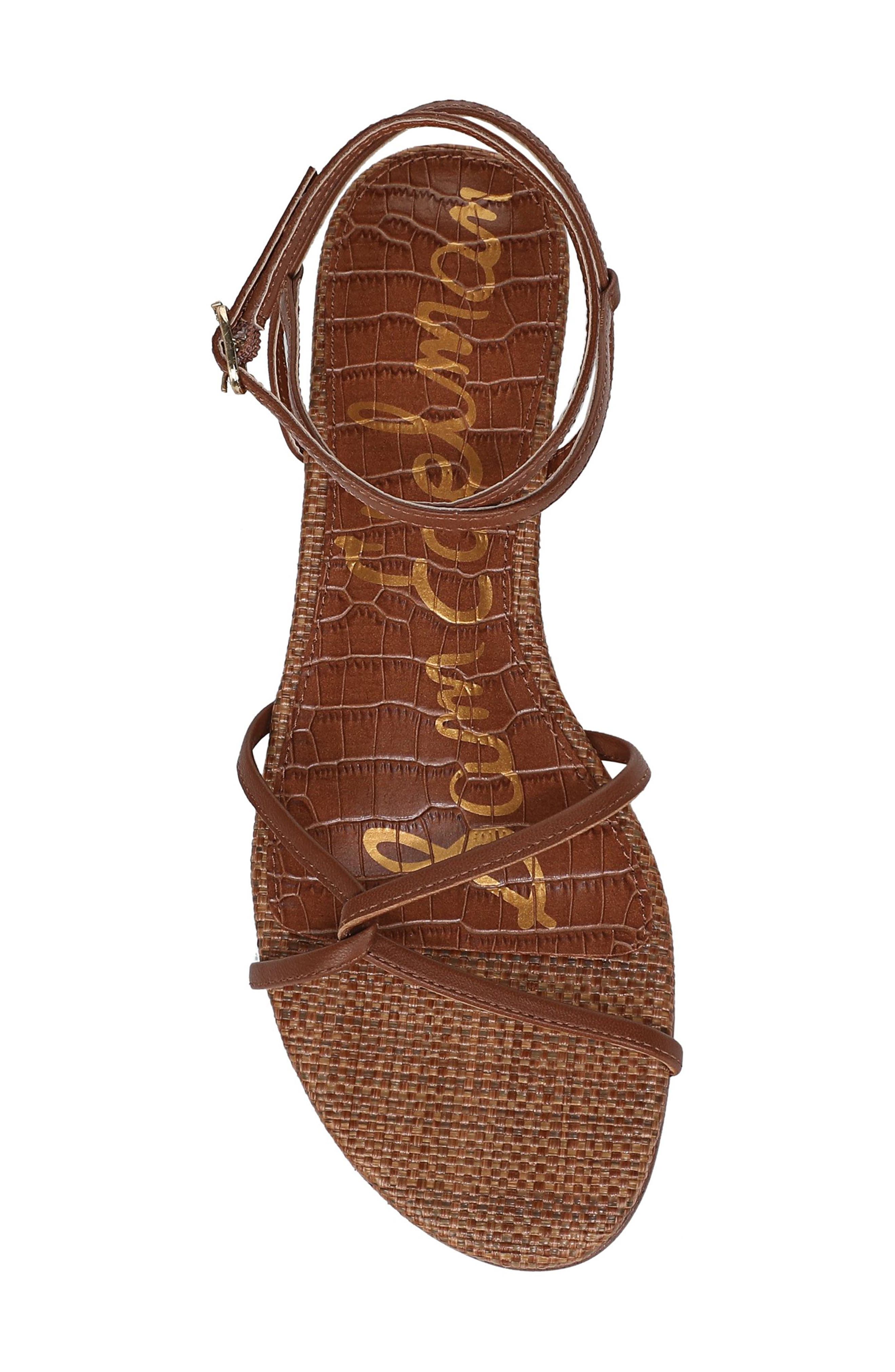 Ellina Ankle Strap Sandal, Alternate, color, RICH COGNAC