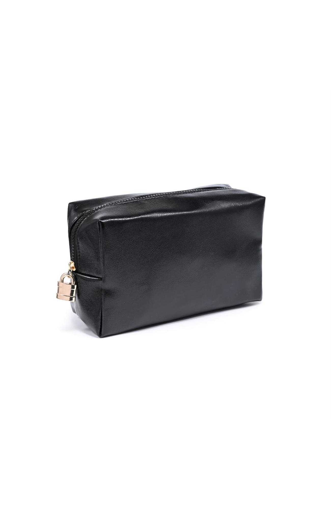 The Vault Cosmetic & Travel Organizer Pouch, Alternate, color, Black