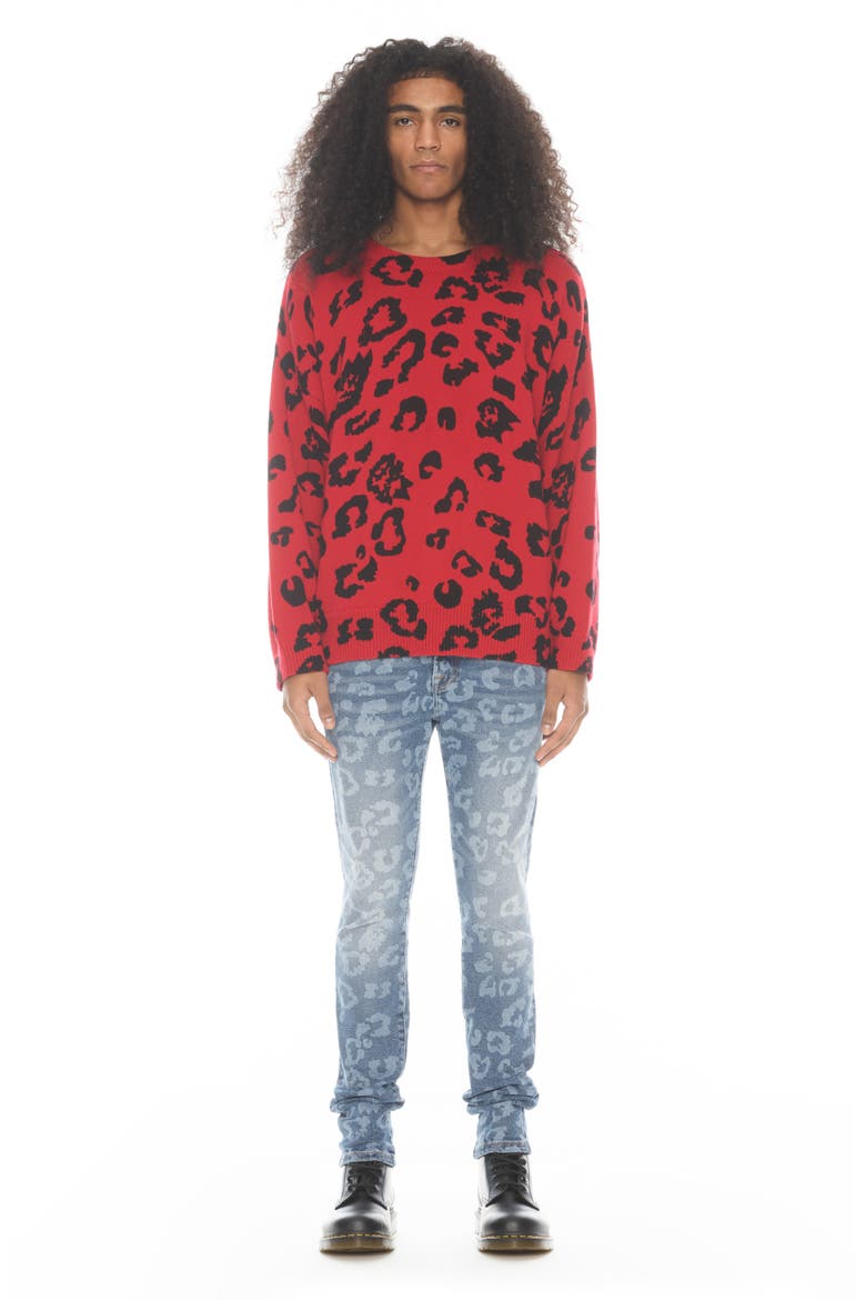 Punk Bleached Superskinny Jeans, Alternate, color, LEOPARD