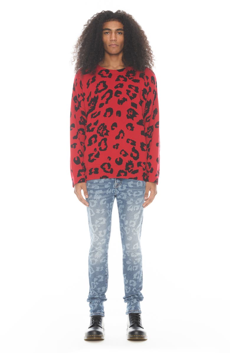 Cult of Individuality Punk Bleached Superskinny Jeans, Alternate, color, Leopard