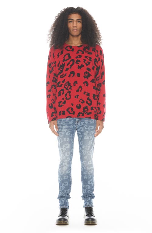 Cult Of Individuality Punk Bleached Superskinny Jeans In Leopard