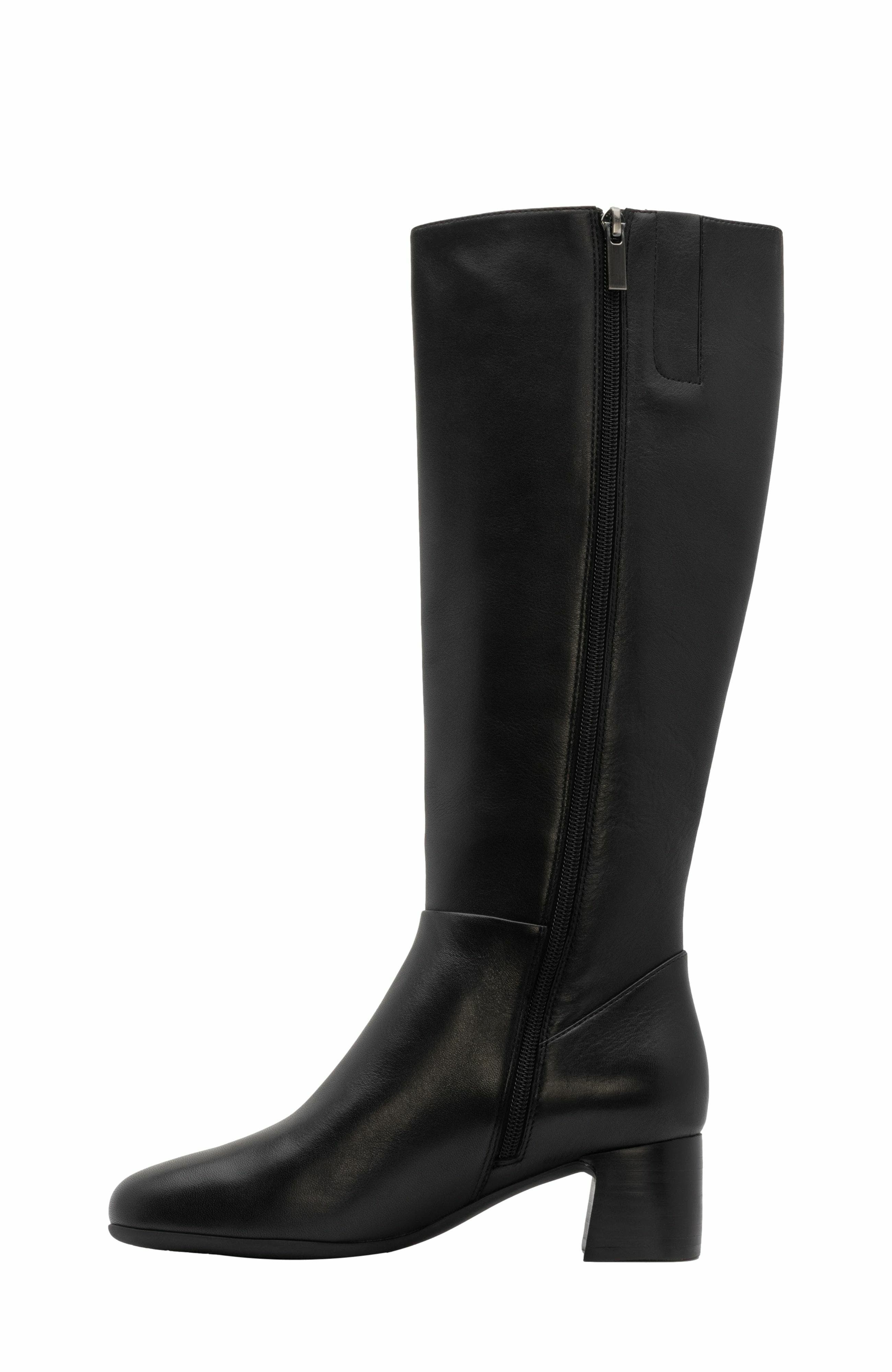 Avenue Tall Boot, Alternate, color, Black Nappa