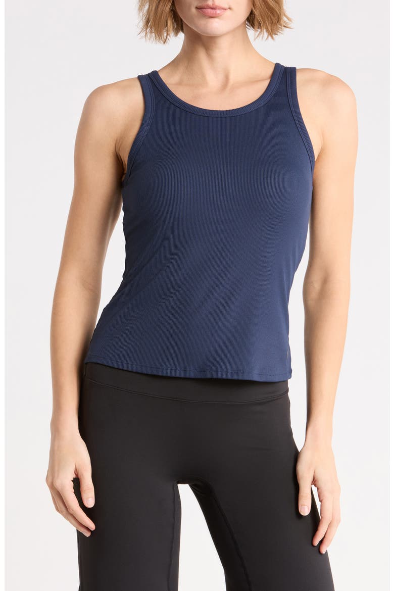 GoWalk® Luxe Rib Tank, Main, color, BLUE IRIS