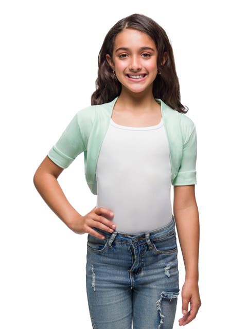 Open Front short Sleeve Cropped Bolero Shrug