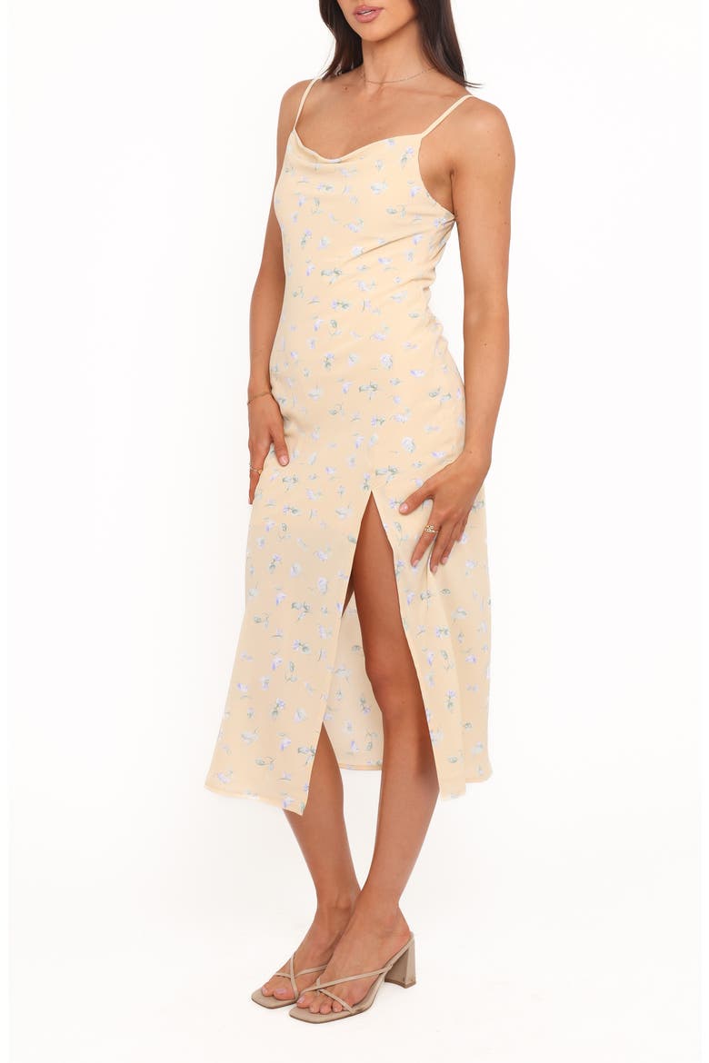 Yelena Print Sleeveless Midi Dress, Alternate, color, YELLOW FLORAL
