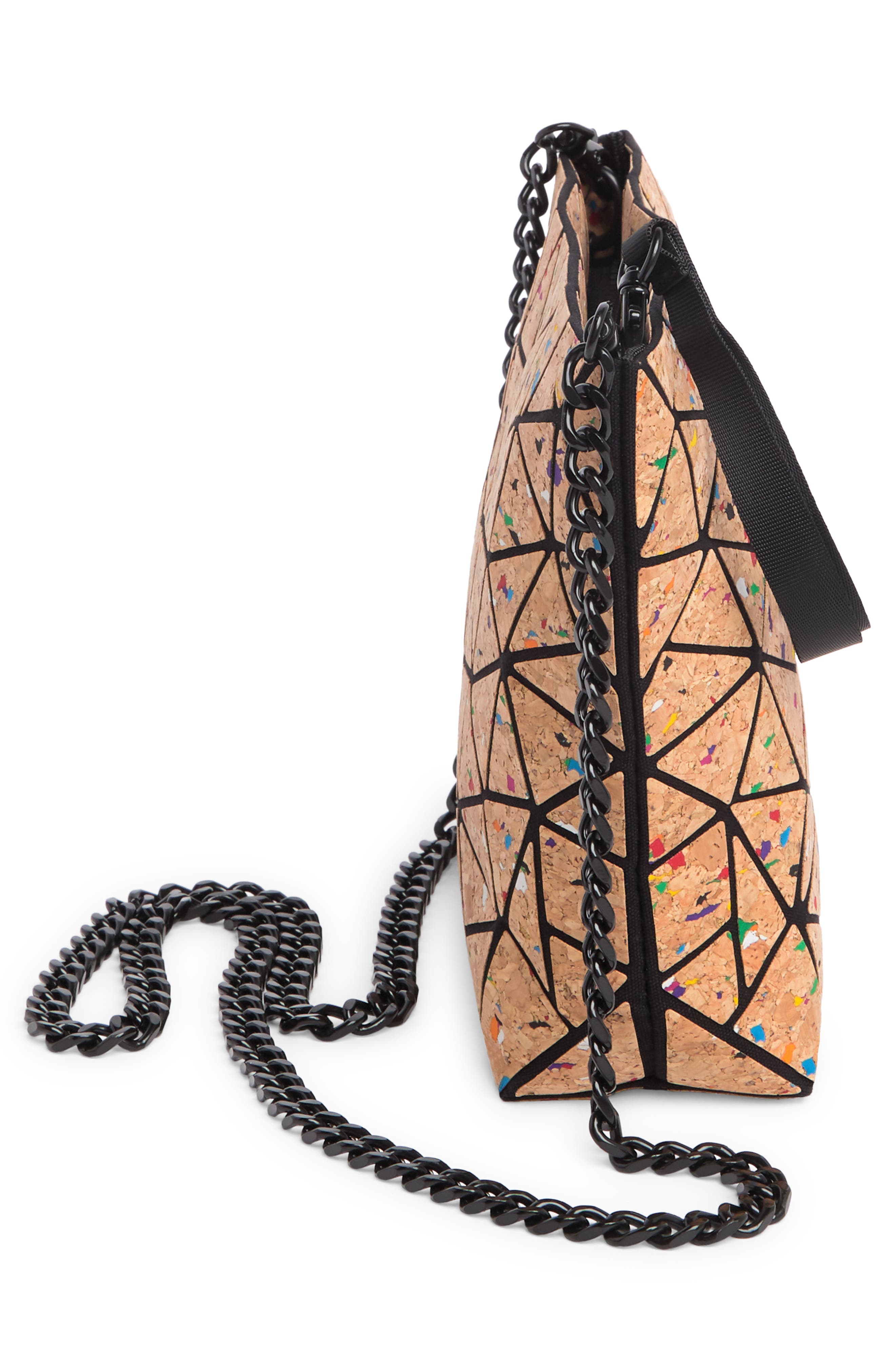 PATRIZIA LUCA Slanted Triangle Convertible Clutch, Alternate, color, Multi Cork