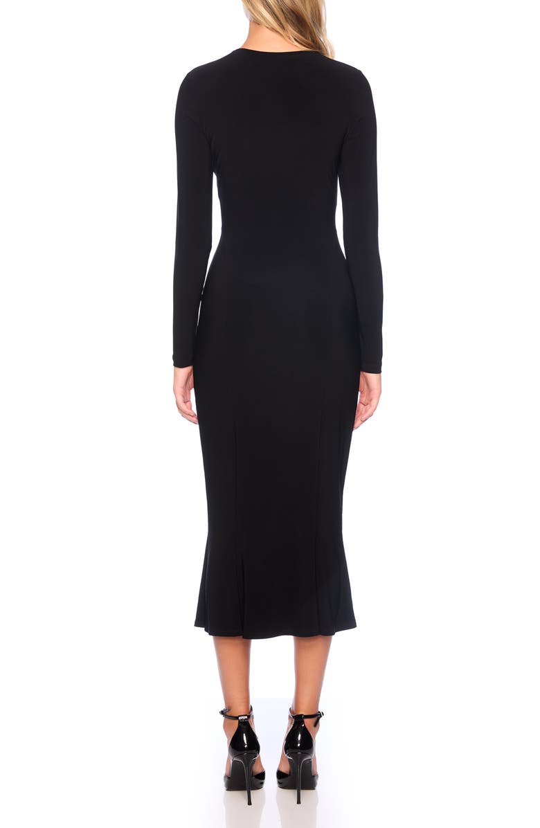 Susana Monaco Long Sleeve Matte Jersey Midi Dress, Alternate, color, 