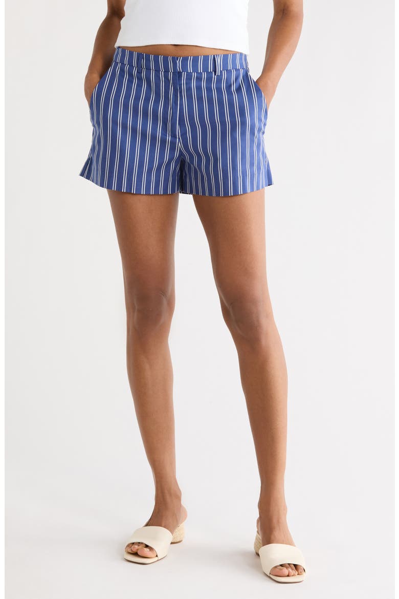 Austin Stripe Poplin Shorts, Main, color, FRENCH BLUE STRIPE