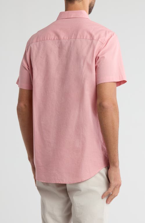 Travismathew Studebaker Regular Fit Short Sleeve Shirt In Blush
