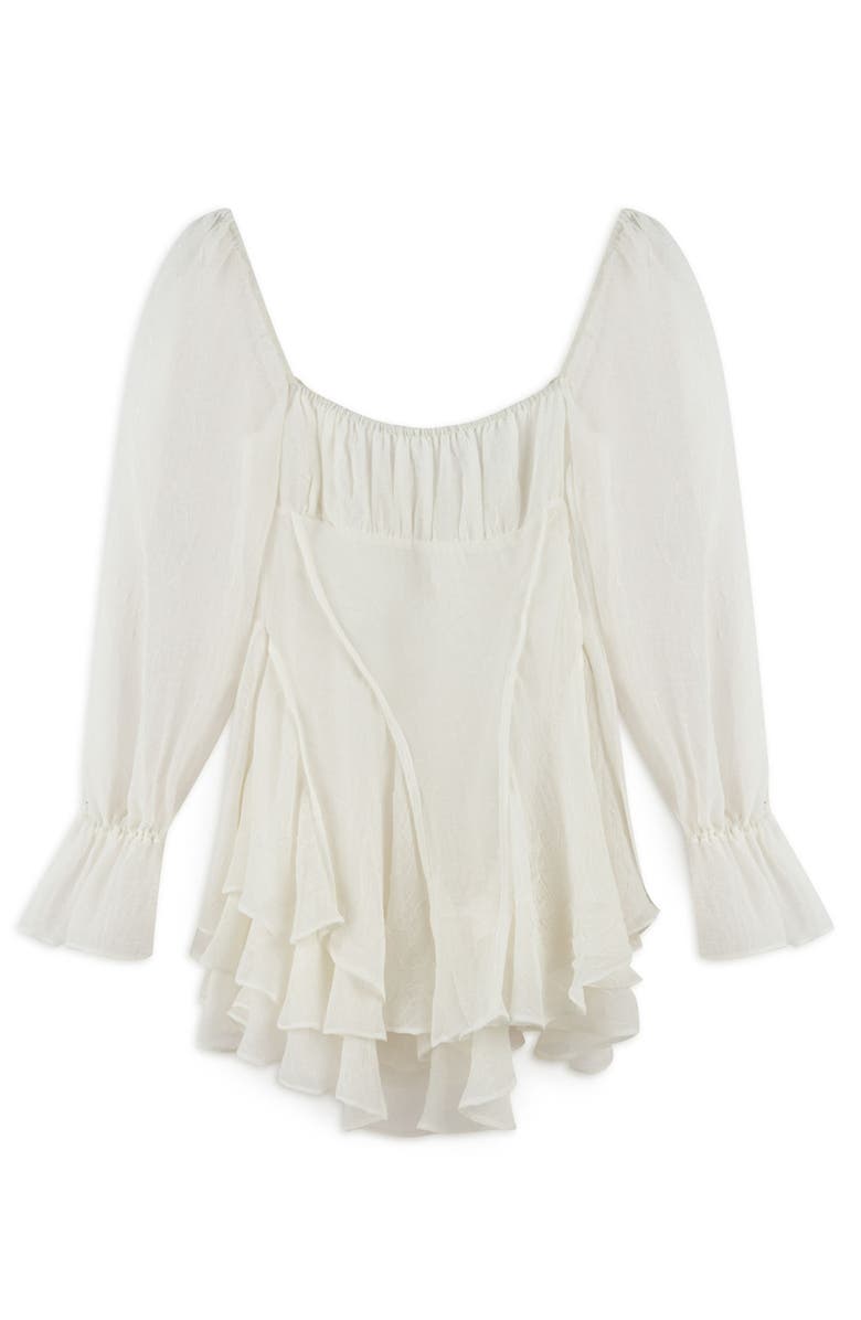 Nocturne Ruffle Mini Dress, Alternate, color, 