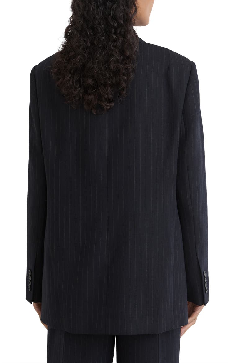 Beck Pinstripe Wool Blazer, Alternate, color, NAVY