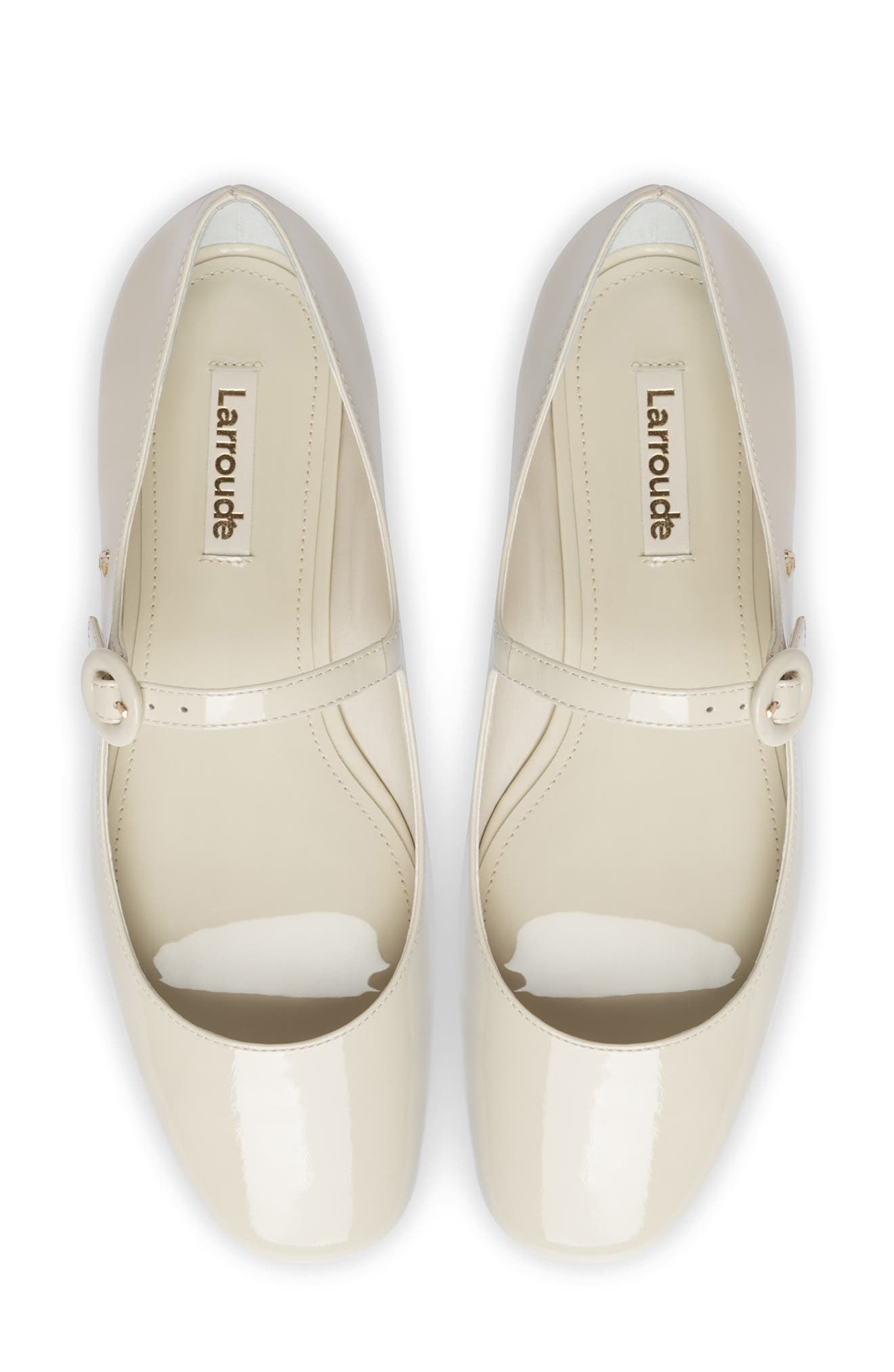 Larroudé Blair Mary Jane Flat, Alternate, color, Ivory