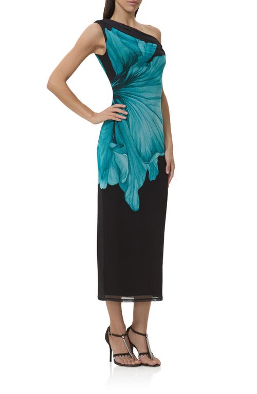 Afrm Holden One-shoulder Midi Dress In Black