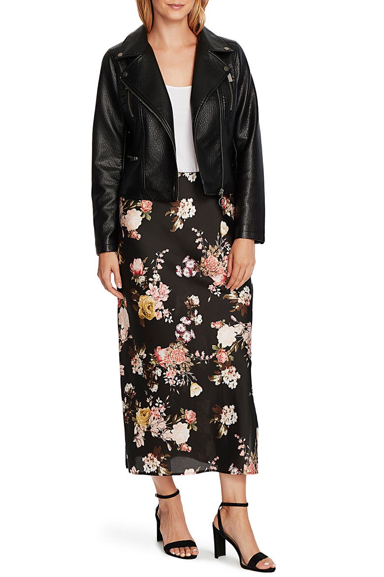 Textured Faux Leather Moto Jacket, Alternate, color, RICH BLACK