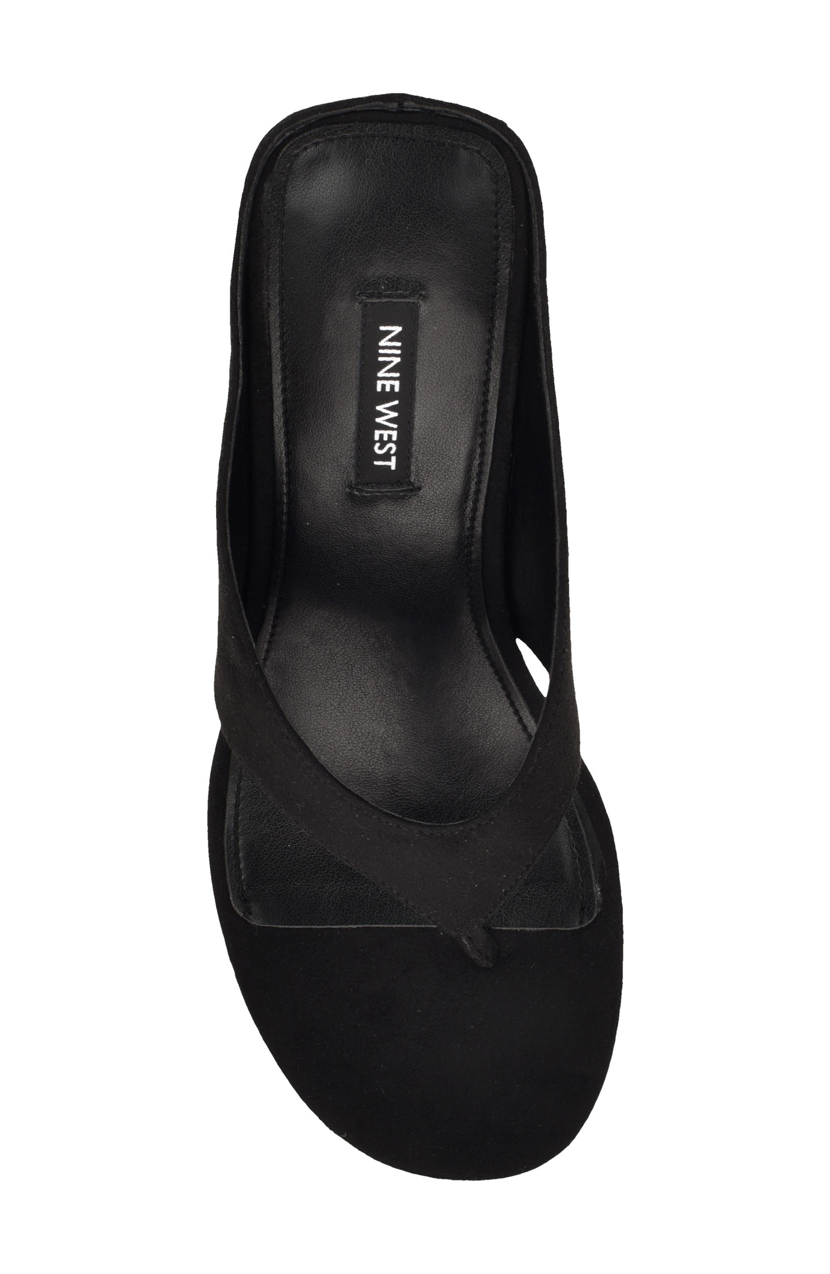 Nine West Jadde Wedge Sandal, Alternate, color, Black