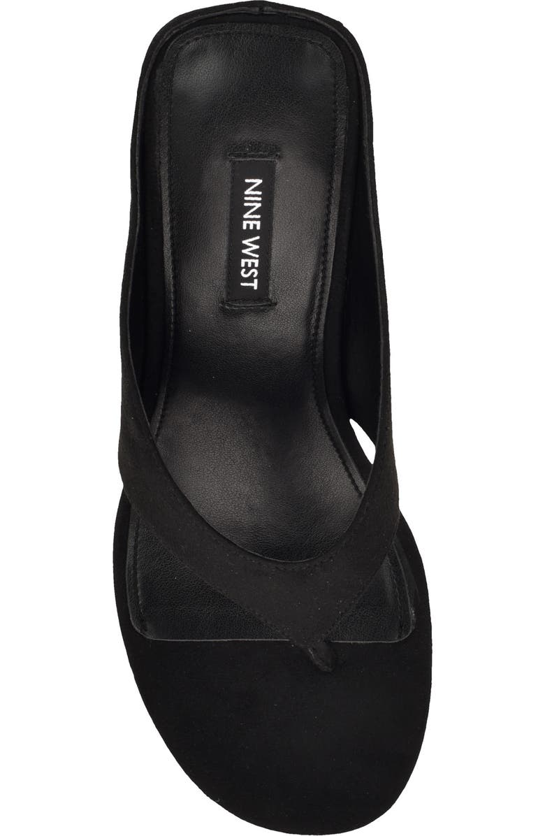 Nine West Jadde Wedge Sandal, Alternate, color, Black