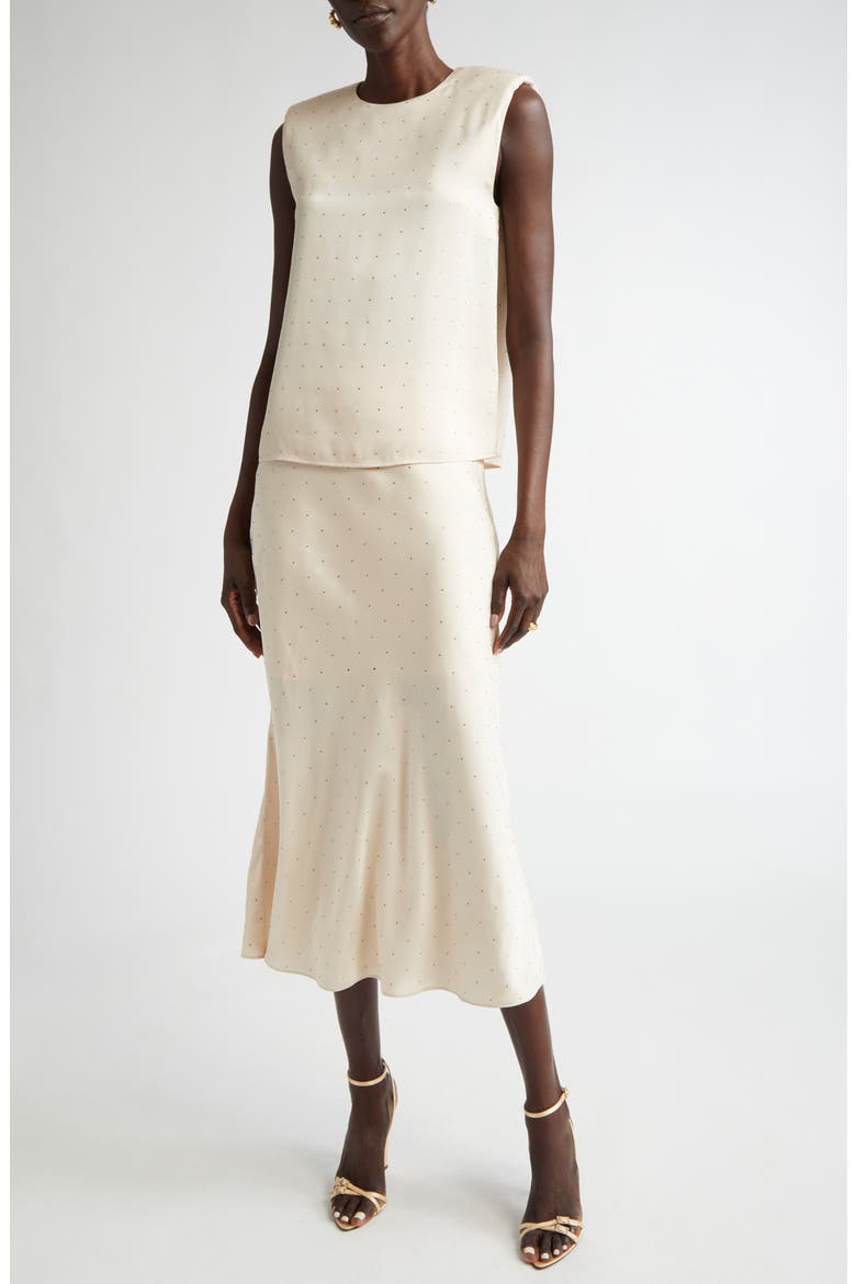 Crystal Embellished Sleeveless Top, Alternate, color, PUTTY